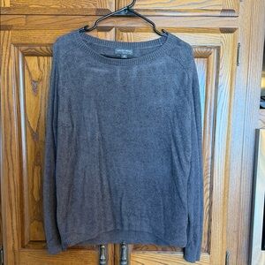 Barefoot Dreams Charcoal Crewneck Sweater and pants lounge set